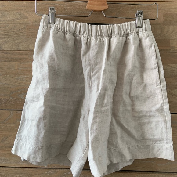 KOTN Women's Light Beige Linen Shorts - Picture 2 of 7
